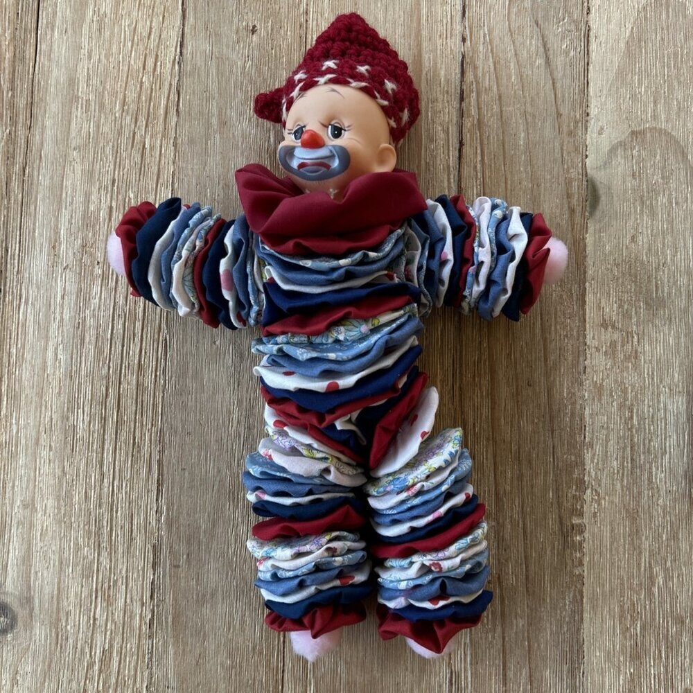 Vintage Yo Yo Yoyo Rag Clown Doll Toy